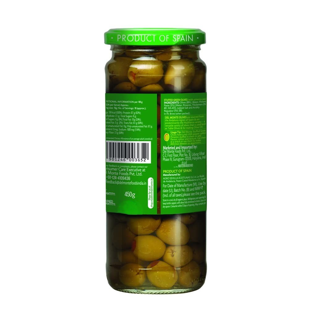 Del Monte Olive Green Stuffed 450gm